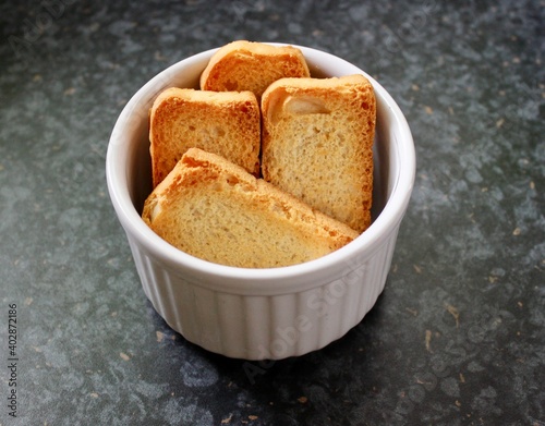 Indian cake rusk or Indian biscotti