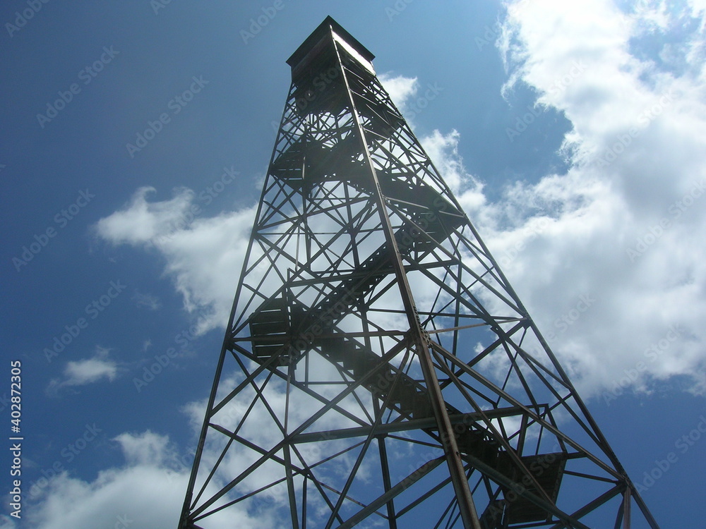 Looking Up at Old Lookout Tower Looking Up at Old Lookout Tower