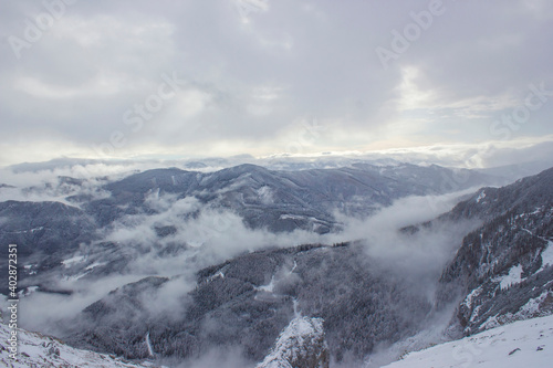 Winter landscape - Rax Mountain in the Austrian Alps, Austria