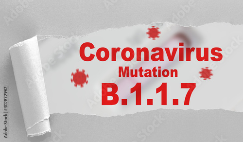 B.1.1.7 - Virusmutation cov-2 Konzept photo