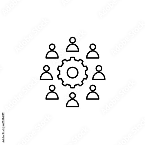 Organization service icon. Organization and teamwork icon. Vector