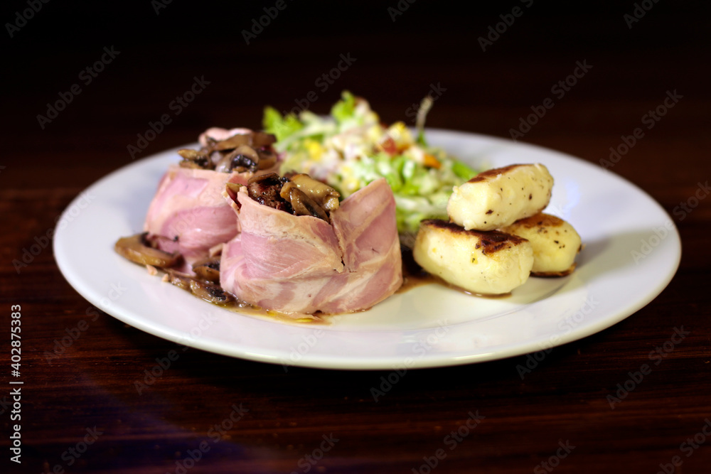 Colombian food special dish, ham with meat and fingers Colombian food special dish, ham with meat and fingers