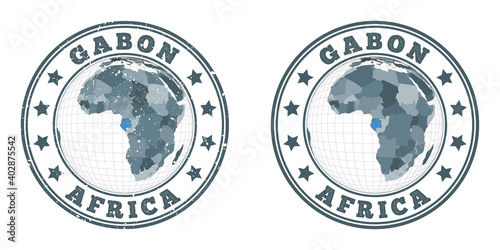 Slika na platnu Gabon round logos