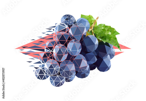 Vector gapes in low poly style