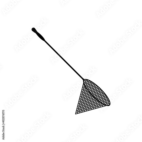 Landing net icon isolated on white background