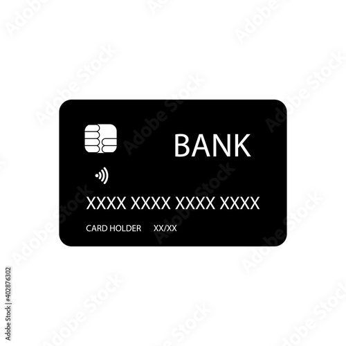 Credit card icon isolated on white background