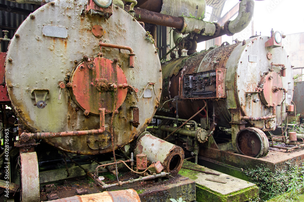 Paranapiacaba, Sao Paulo, Brazil: Abandoned equipment and machinery in the station Paranapiacaba, Sao Paulo, Brazil: Abandoned equipment and machinery in the station