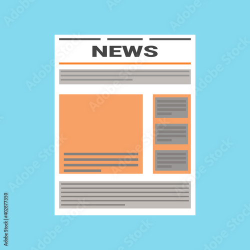 Newspaper news. Vector illustration.