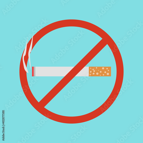No smoking. Vector illustration.