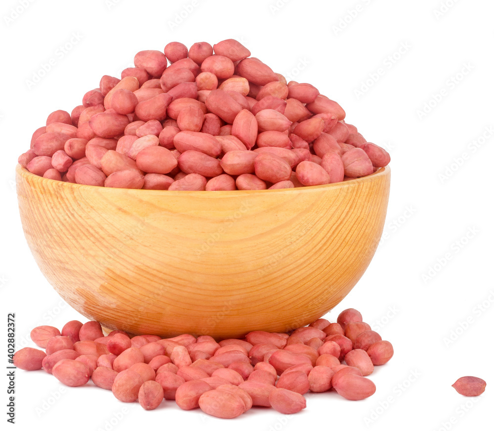 Peanuts isolated on the white background Peanuts isolated on the white background