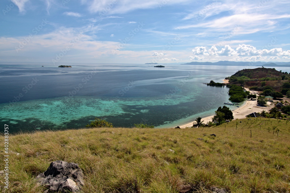 View of Seraya Island and Flores Island. Indonesia. Asia.