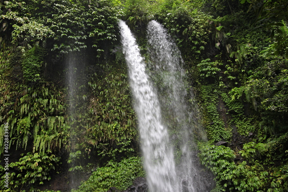 Sendang Gile waterfall near Senaru village. Lombok island. Indonesia. Asia. Sendang Gile waterfall near Senaru village. Lombok island. Indonesia. Asia.