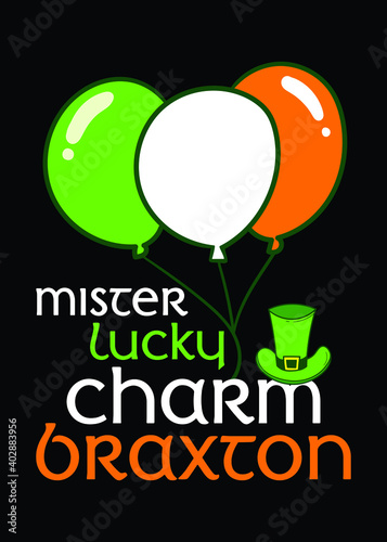 Mister Lucky Charm Braxton Patrick Day T-Shirt Design

