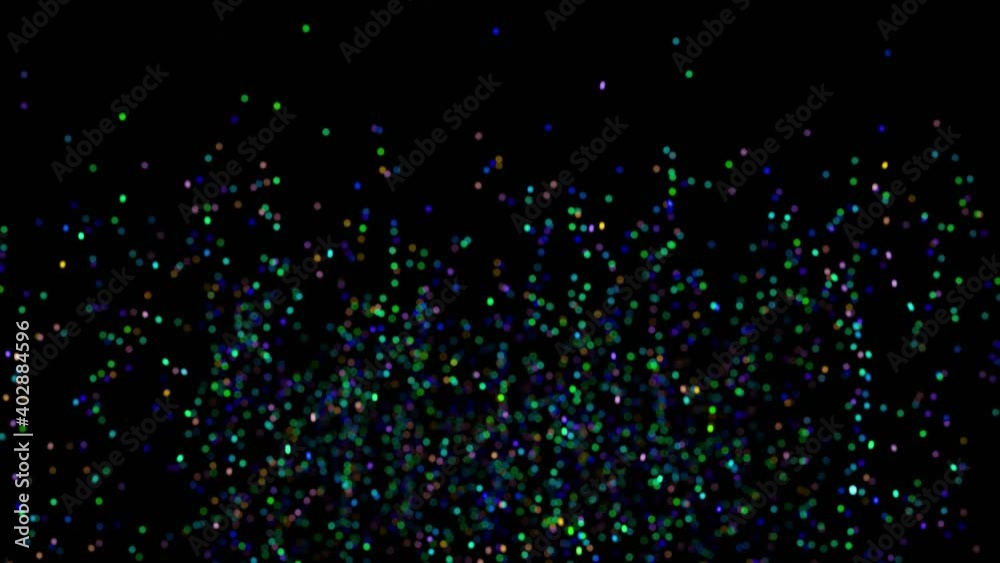 Colorful bokeh particles moving up on black background 4k UHD Colorful bokeh particles moving up on black background 4k UHD