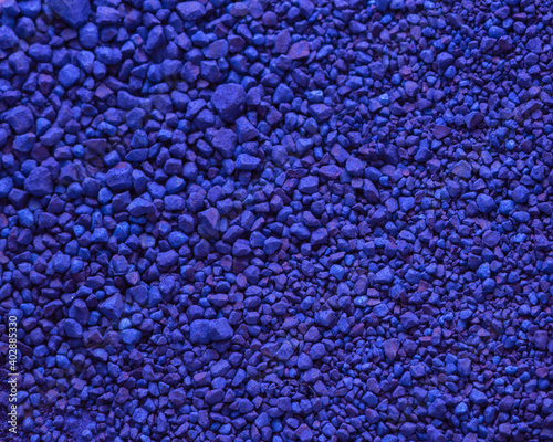 Color background and texture: blue pigment.