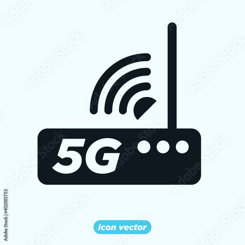 5g signal internet icon template color editable. internet network symbol vector illustration for graphic and web design.