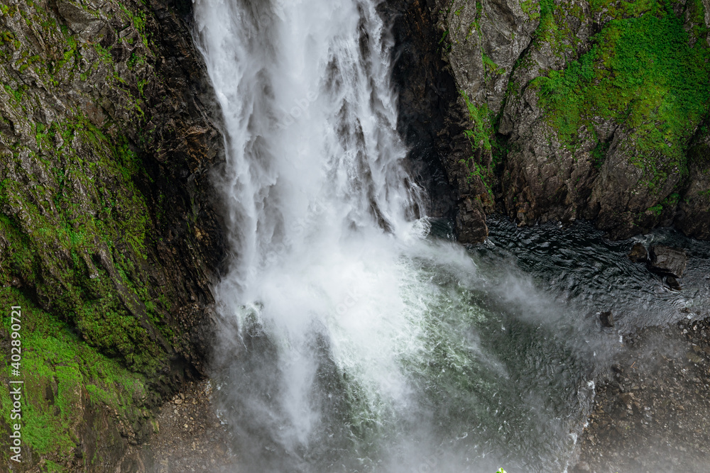 Huge waterfall Vøringsfossen in the Hardangevidda