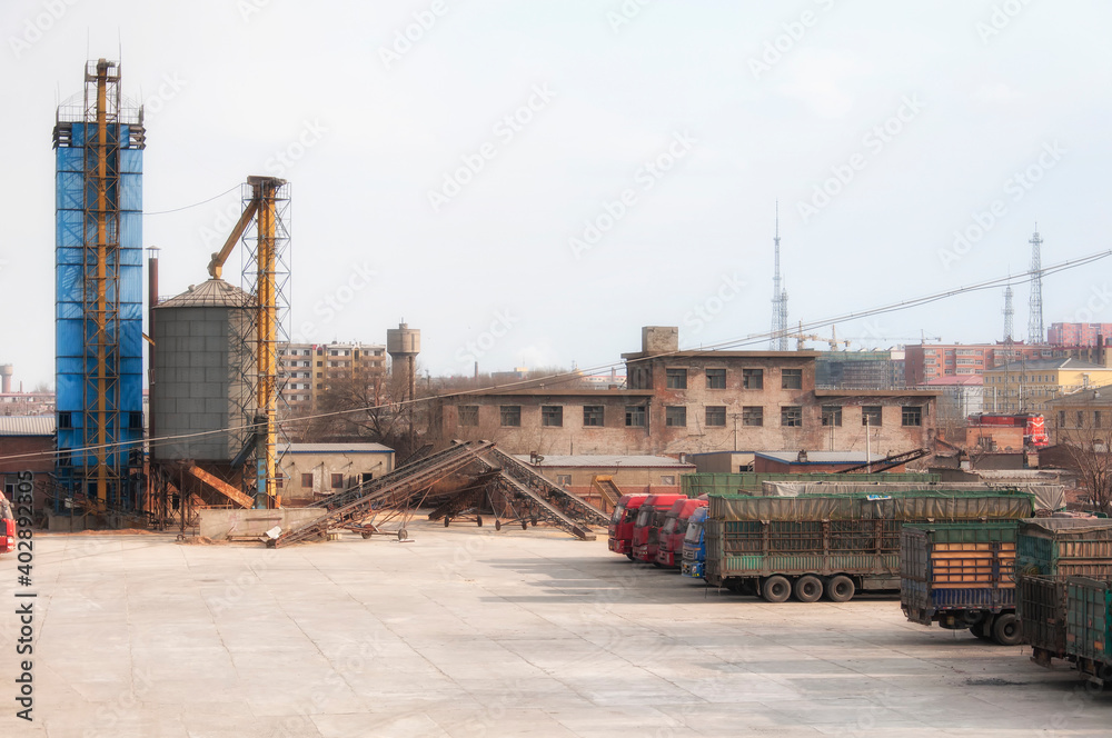 Obraz premium Industrial factory in the chinese city of zhaodong