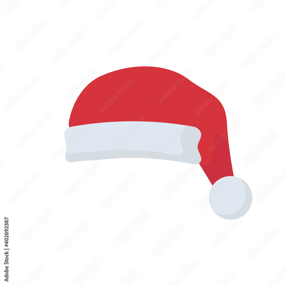Santa Claus red hat icon. Vector illustration. Santa Claus red hat icon. Vector illustration.