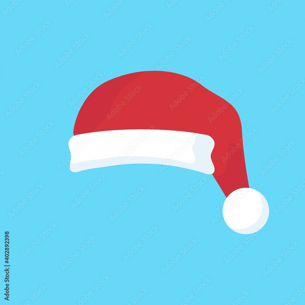 Santa Claus red hat icon. Vector illustration. Santa Claus red hat icon. Vector illustration.