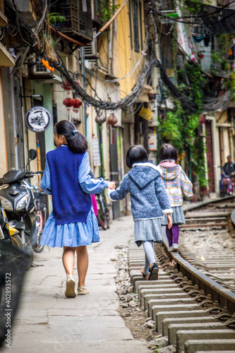 Railroad Street in Ho Chi Minh City - Vietnam