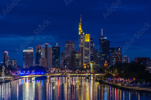 Frankfurt modern district skyline, Germany