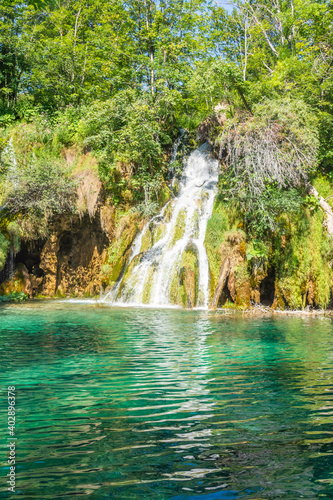 Waterfalll in Plitvice Lakes  Croatia