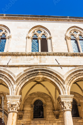 Old buildings in Dubrovnik historice center  Croatia