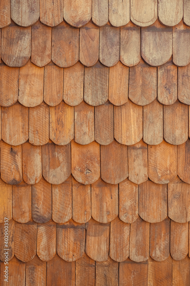 Wooden roof pattern background and texture