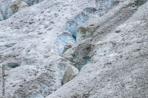 Glacier ice from the Buerbreen glacier near Odda photo