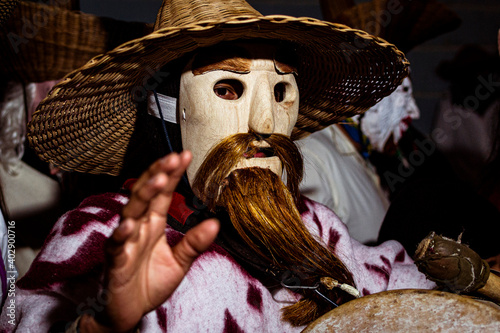 Tradition of the Huehuentones in the Sierra Mazateca of the state of Oxaca. One of the most popular festivals in Mexico along with the Day of the Dead.