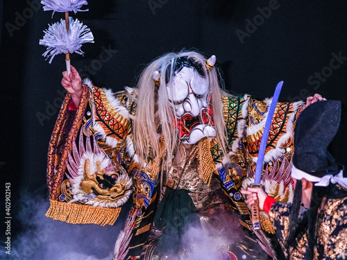 Photography 日本の伝統芸能、神楽、広島神楽、新舞、魅力、文化の継承、kagura、鬼、般若、土蜘蛛、葛城山、滝夜叉姫