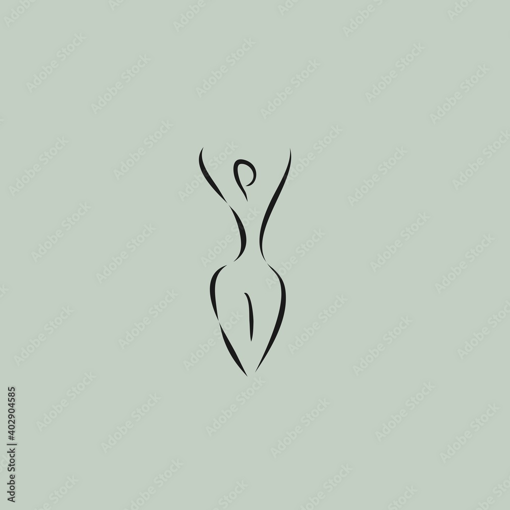 illustration of a female body vector logo design illustration of a female body vector logo design