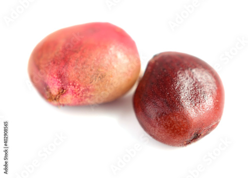 Foto Closeup on Whole Dry Sumac Berry Seeds (Rhus)