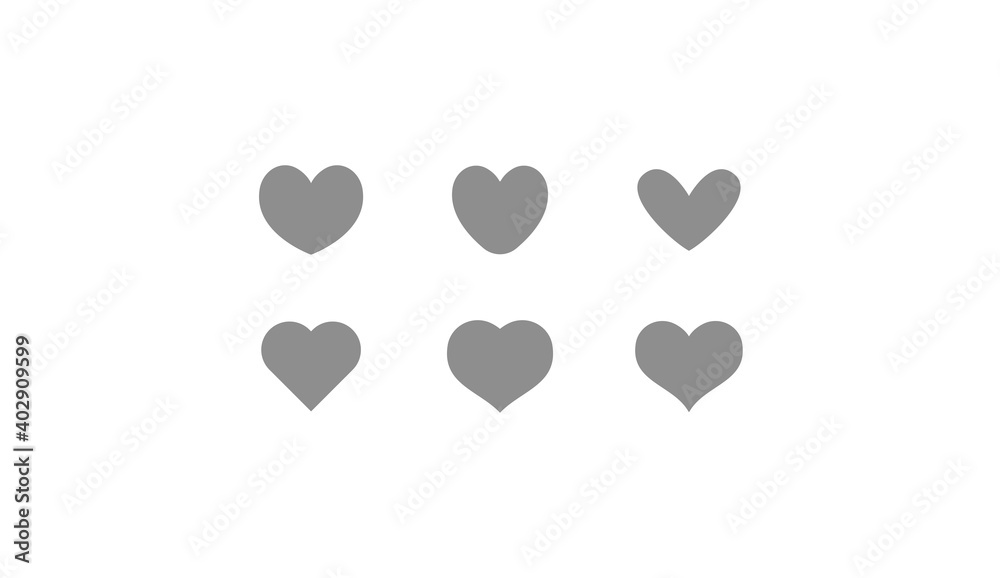 Heart icon collection. Valentine's day symbol. Hearts vector set. Heart icon collection. Valentine's day symbol. Hearts vector set.