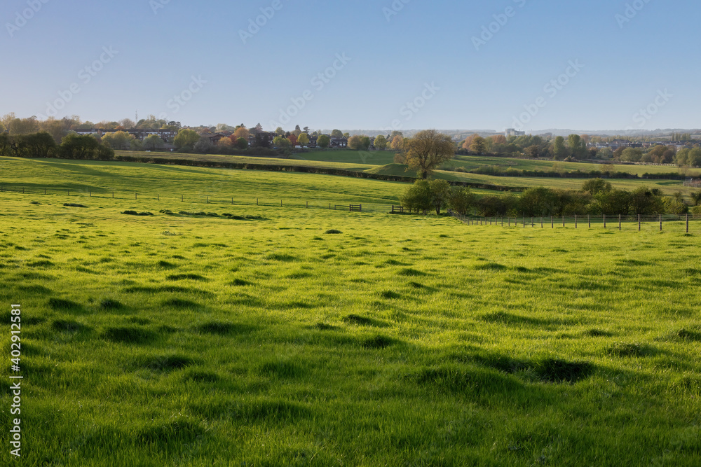 Scenic view of spring rural landscape of Oxfordshire, England