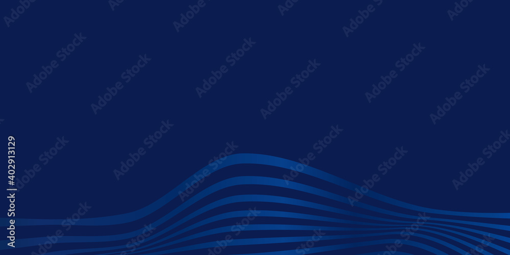 Fototapeta premium Blue background with wave lines pattern. futuristic technology lines background with light effect. Abstract background with dynamic effect. Motion vector Illustration. Trendy gradients. 