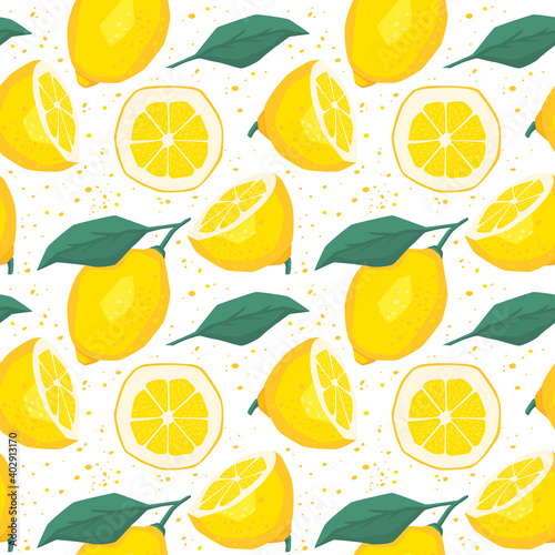 Lemon and lime lemonade seamless, endless pattern vector eps 10 illustration