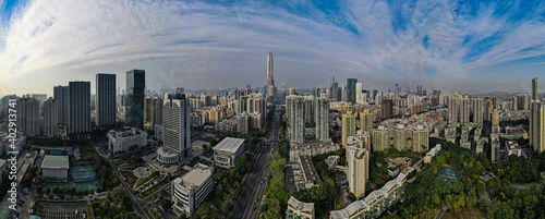 Aerial Photograph of Futian District  Shenzhen City