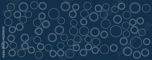 Blue seamless pattern background with circle and dots. 
