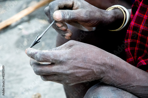 Arrowhead made by the Datoga tribe near Lake Eyasi in Tanzania