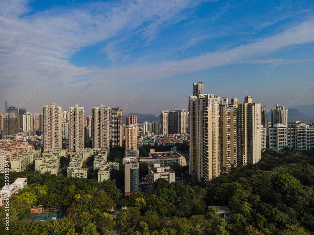 Aerial Photograph of Futian District, Shenzhen City