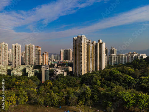 Aerial Photograph of Futian District, Shenzhen City ©  林少君