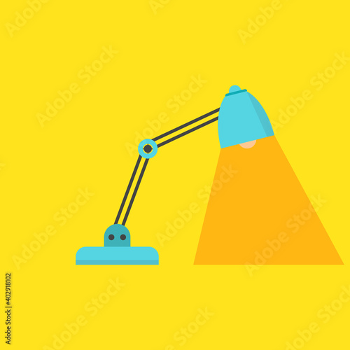 Office table lamp icon. Vector illustration.