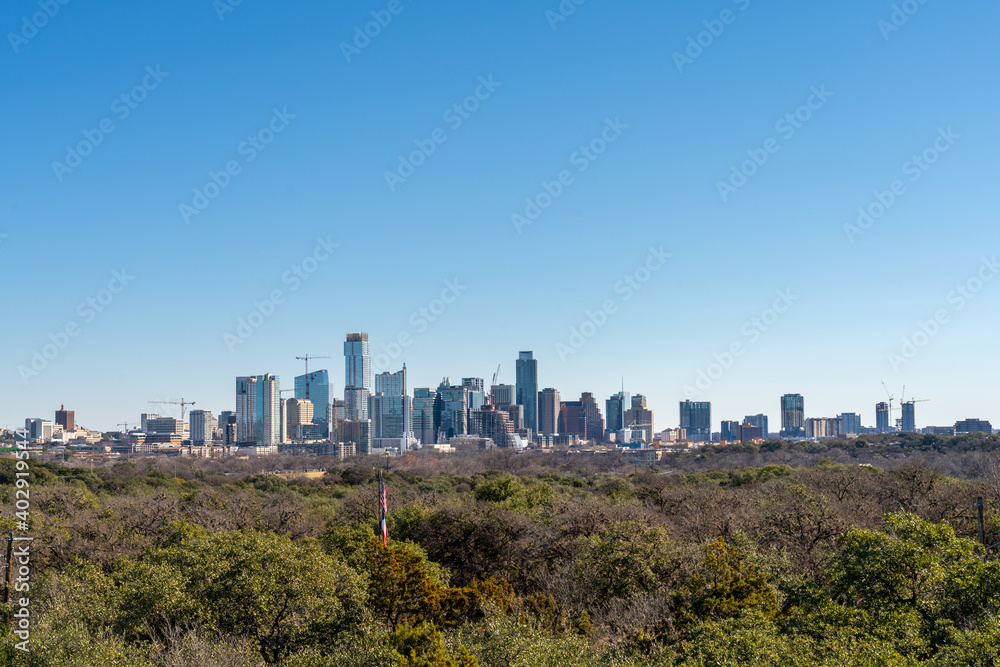 Landscape View of Downtown Austin With Trees in the Foreground Landscape View of Downtown Austin With Trees in the Foreground