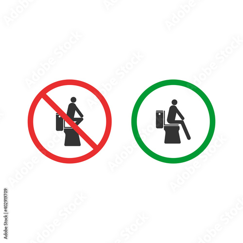 Toilet sign. Vector illustration.