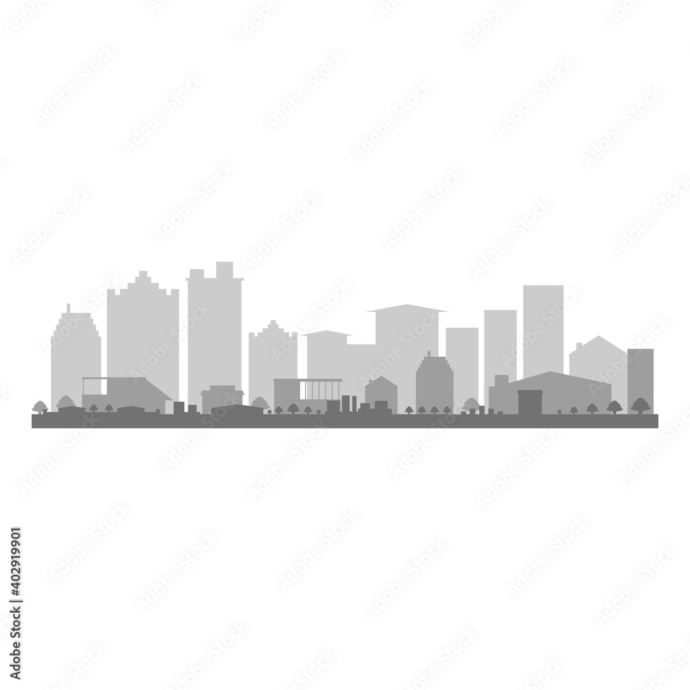 Vector colorful cities. Vector illustration.