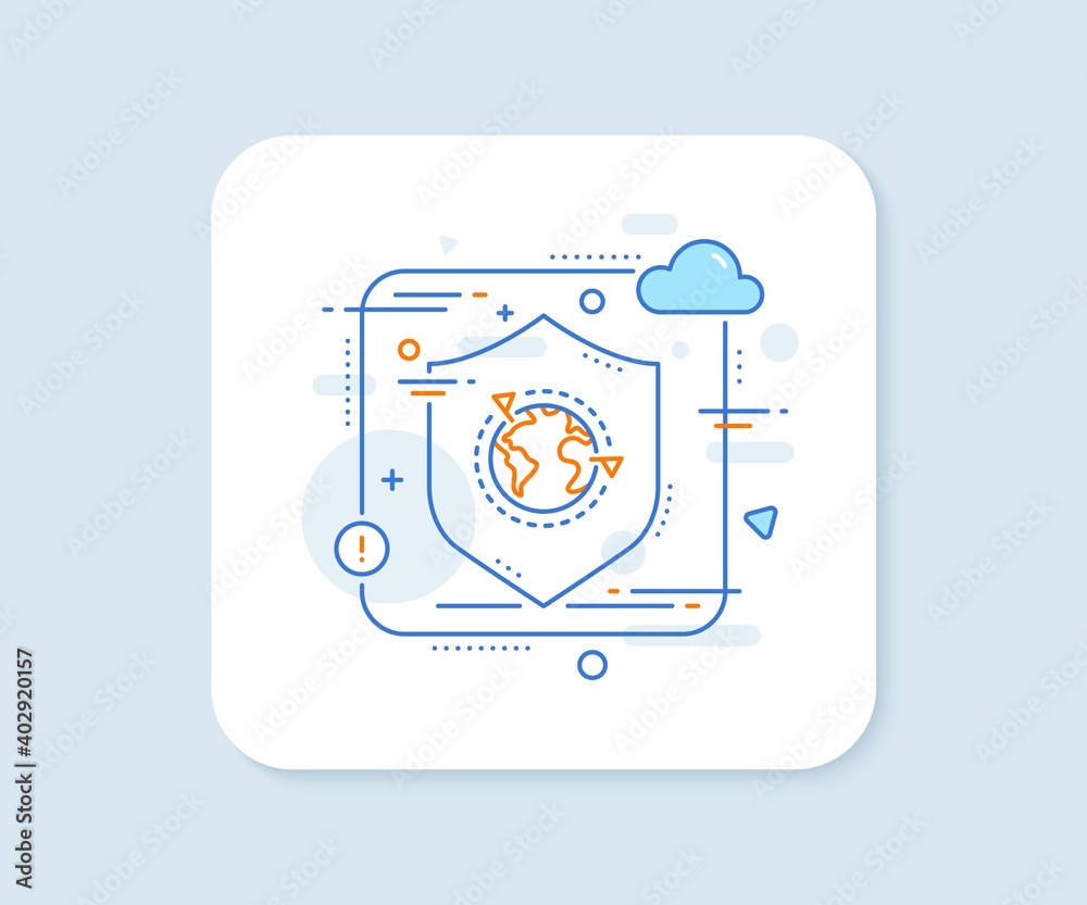 Global business with flags line icon. Abstract vector button. International outsourcing sign. Internet marketing symbol. Outsourcing line icon. Protect shield concept. Vector Global business with flags line icon. Abstract vector button. International outsourcing sign. Internet marketing symbol. Outsourcing line icon. Protect shield concept. Vector