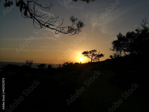 sunset in the mountains