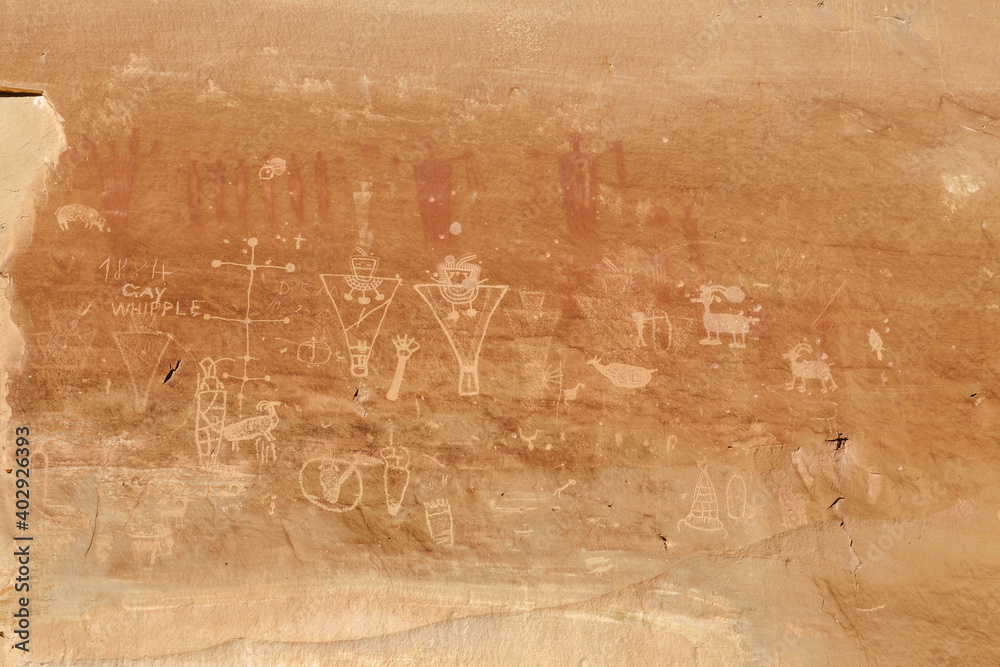Obraz premium Sego Canyon Petroglyph outside Moab Utah